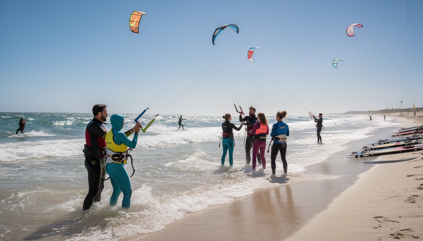 découvrez nos cours de kitesurf : tarifs attractifs, formats adaptés à tous, en particulier ou en collectif. apprenez à dompter les vagues selon vos envies et votre niveau.