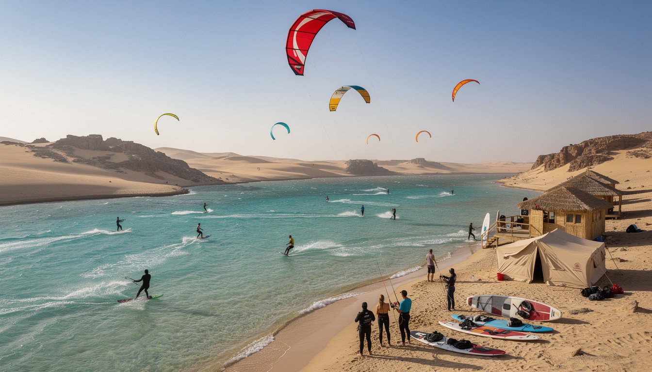 découvrez dakhla, la destination idéale pour le kitesurf : guide complet sur la lagune, les camps et la meilleure saison pour pratiquer ce sport aquatique.